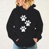 Y2k Hoodies Women'S Fashion Hoodies Dog Paw Letter Printing Sweatshirt Unisex Long Sleeve Casual Tops