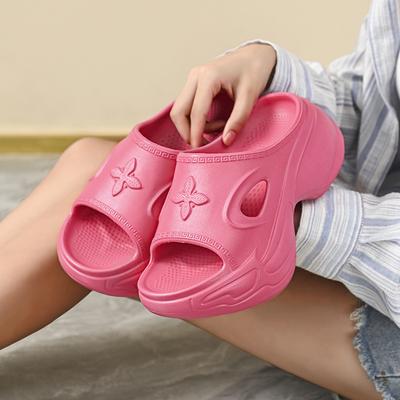 Модные новые женские шлепанцы на толстой подошве, уличная мода, ЭВА, пляжные, женские, уличные, легкие, 2025, лето, высокий каблук, повседневная обувь