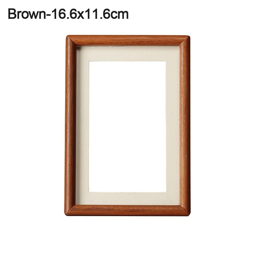 New 6/7/8 Inch Black Walnut Photo Frame Real Wooden Handmade Mortise Tenon Photo Frame Simple Picture Frame