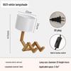 Nordic Wooden Robot Table Lamp: European Solid Wood Art for Bedroom or Bedside