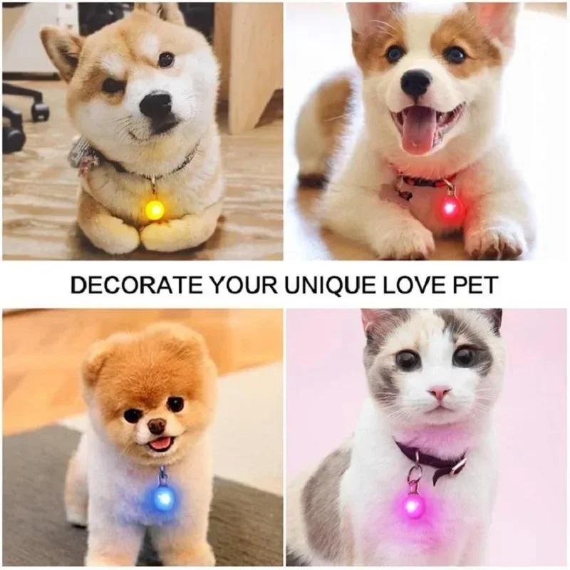 LED Pet Dog Collar Light Anti-lost Night Safety Pendant Waterproof Glowing Tag for Dogs Cats