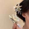 2025 New Korean Blue Ocean Starfish Shell Flower Hair Claw Hairpins For Women Cute Big Flower Hair Clip Beach Hair Accessories
