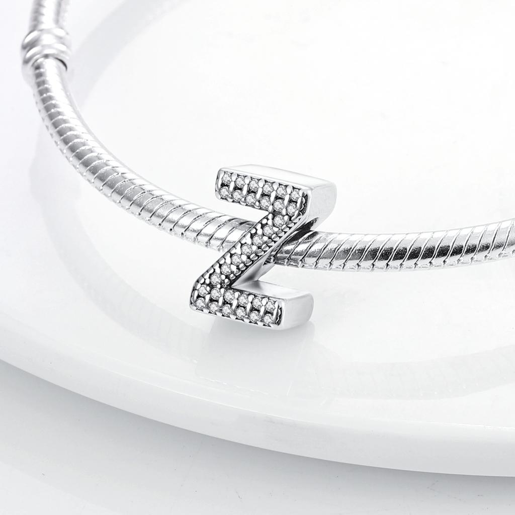 A-Z 26 Английских Букв Шармы Бусины Подходят для Браслетов Браслетов Ожерелий Для Женщин Оригинальные Роскошные DIY Ювелирные Изделия Вечеринка Фестиваль Подарки