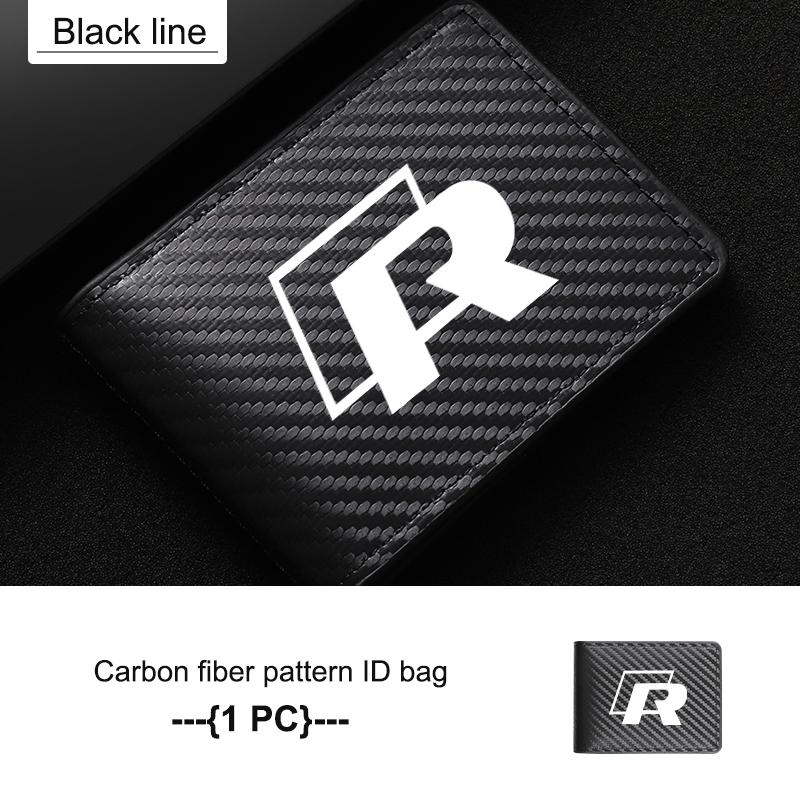 BAG1 For Volkswagen VW Carbon Fiber Car Men's Card Bag Storage With Multiple Cards Polo Jetta Sagitar Magotan Passat B5 B6 B7 CC
