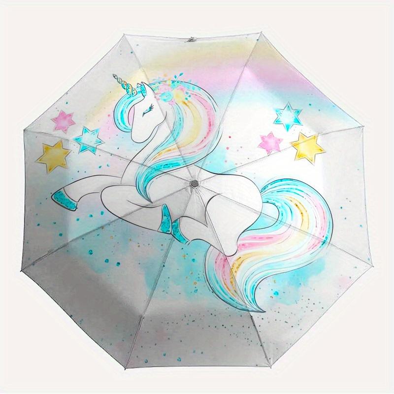 1pc Unicorn, Rainbow Themed High-quality Umbrella,Automatic Opening and Closing Umbrella,Multi-functional Umbrella G0811168