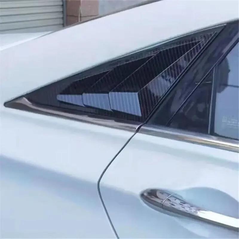 Для Hyundai Sonata 2011 2012 2013 2014 ABS Пластик Заднее Окно Четверть Жалюзи Накладка Боковой Вентиляционный Отвод Автомобильные Клейкие Аксессуары