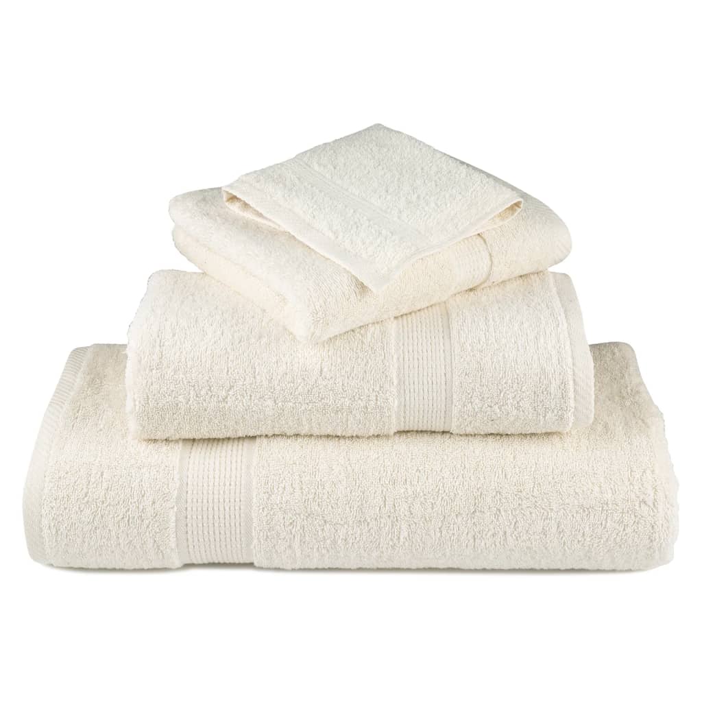Vidaxl Ręczniczki Premium Solund, 4 Szt., Kremowe, 30X50 Cm, 600 G/Cm²