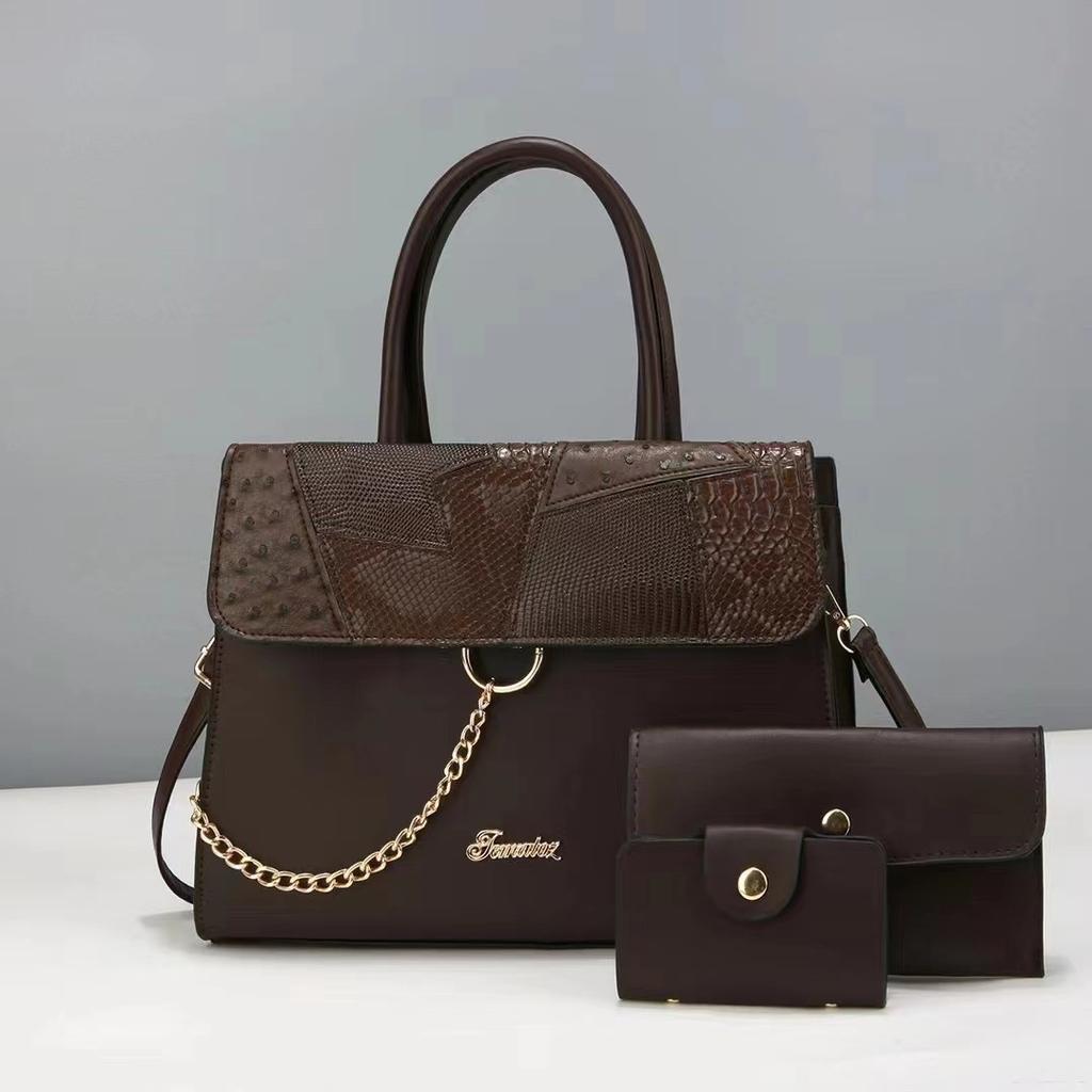 Соберите три высококачественные женские сумки. Универсальные вместительные модные сумки с цепочками для аксессуаров.