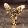 Vintage Brass Angel Cupid Statue Cute Guardian Angel Figurines  Home Desk Decor