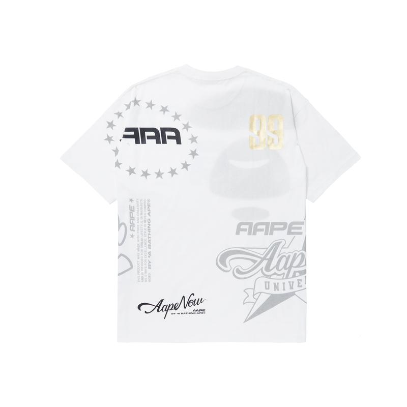 Aape T-Shirts Men's Crew Neck Moderate Straight Fit AAPTEM1296XXK