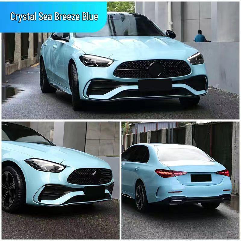 Car PET Film: Beetroot Purple, Glacier Blue, Piano White, Glossy Black - Full Vehicle Color Change Wrap.