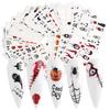 24Pcs Set Halloween Nail Water Transfer Stickers Decals Pumpkin Spider Ghost Horror Nail Art Decoration