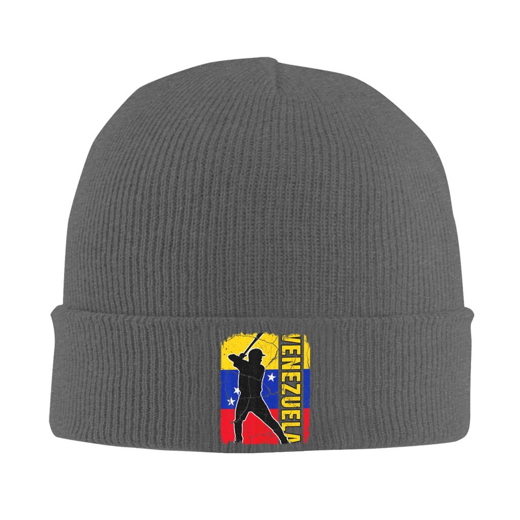 Venezuelan Baseball Player Venezuela Flag Baseball Fans Beanie Hats Street Knit Hat Autumn Outdoor Sport Caps Warm Bonnet Hats