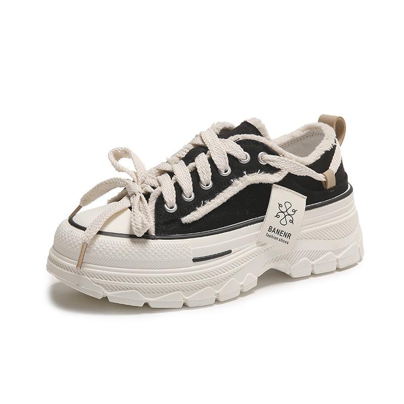 Летние ретро новые маленькие белые туфли на толстой подошве женские прилив студенческие универсальные повседневные кеды женские J6