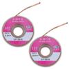 2pcs 2.0mm Solder Wick Remover Desoldering Braid Wire Sucker Cable Fluxed Flux
