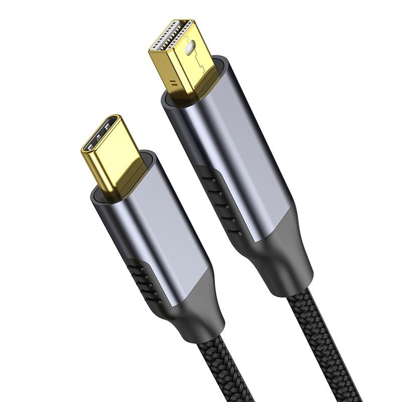 Кабель Mini DP Display Port Thunderbolt Video Type C к Mini DP 4K@60Гц Совместим с MacBook Pro MacBook Air и другими устройствами USB C