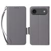 For iPhone Air Case with Wrist Strap Litchi Texture PU Leather Wallet Phone Cover