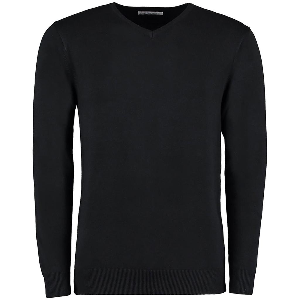 Kustom Kit Mens Arundel Long Sleeve V-Neck Sweater