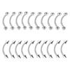 10/20pcs Surgical Steel Eyebrow Ring 3mm Ball Cone 6/8/10/12/14mm Curved Barbell Bar Ear Body Piercing