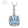 Стерлингового Серебра 925 пробы Небесно-Голубой SquareTemperament Лидер продаж Ожерелье с подвеской для женщин FineTemperament Ювелирные изделия Подарок на День матери