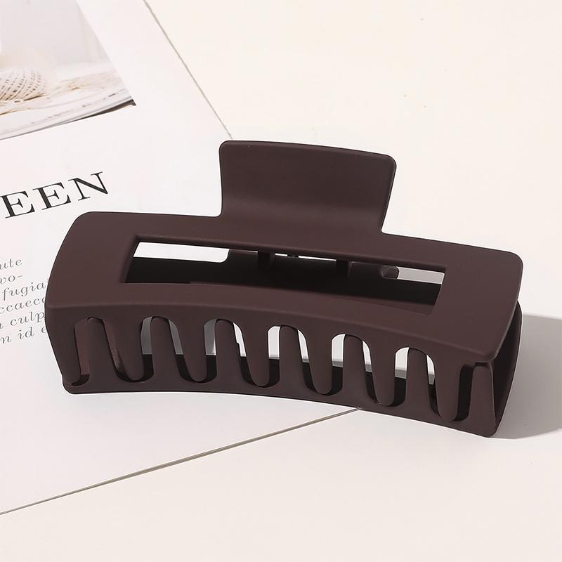 1Pc Big Size 10.5cm Rectangle Matte Hairpin Crab Vintage Hair Claws Trendy Hair Clip Hair Accessories For Women With Thick Hair