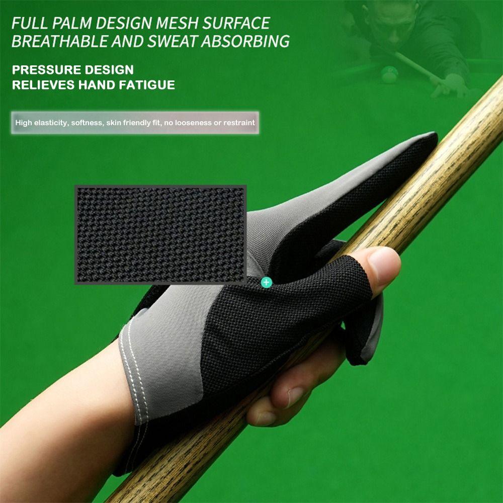 1pc Anti-slip Billiards Gloves Breathable Snooker Cue Sport Glove Pool Gloves  for Left Hand