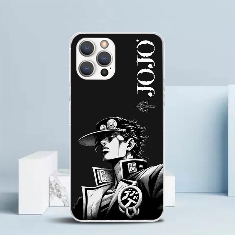 Чехол для телефона JoJo's Bizarre Adventure Kujo Jotaro Для iPhone 16 17 Air 16E 15 14 Plus 13 Mini 12 11 Pro Max 7 8 + SE 2020 Мягкий ТПУ