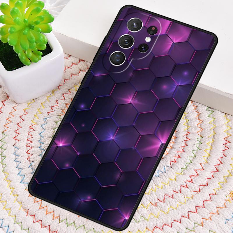 3D Шестиугольные Световые Чехол для Телефона для Samsung Galaxy note 10 pro S26 Ultra S23 S24 FE S25 S21 S22 PLUS Ударопрочный Чехол
