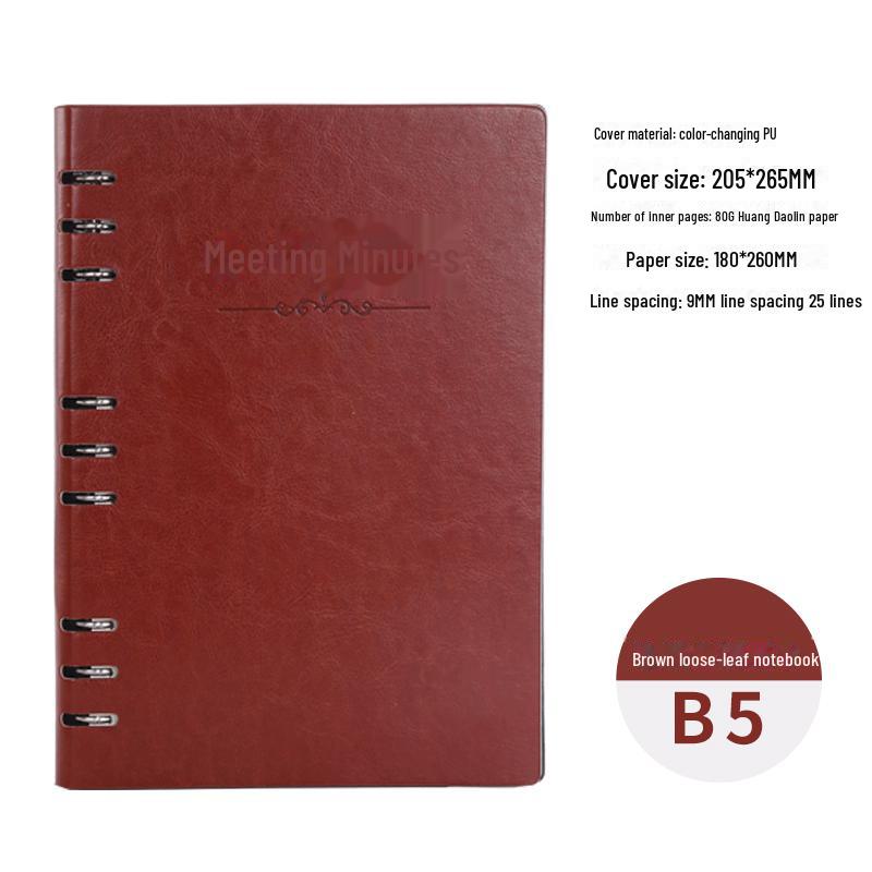 Spot A4 Thick Business Hollow Loose-Leaf Notebook – Customizable Logo, Student Diary, Simple Notepad