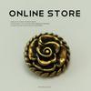 5 шт. Пуговица металлическая в стиле ретро Xiaoxiang с трехмерной розой, для твидового пиджака, свитера, мехового пальто