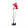 Resin Figurines for Interior Flower Thrower Statue Sculpture Home Desktop Decor Art Collection Objects