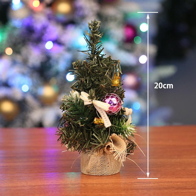 Креативные украшения, настольное украшение, 20 см, новая рождественская елка, маленькие рождественские елки с украшениями, мини-рождественское украшение