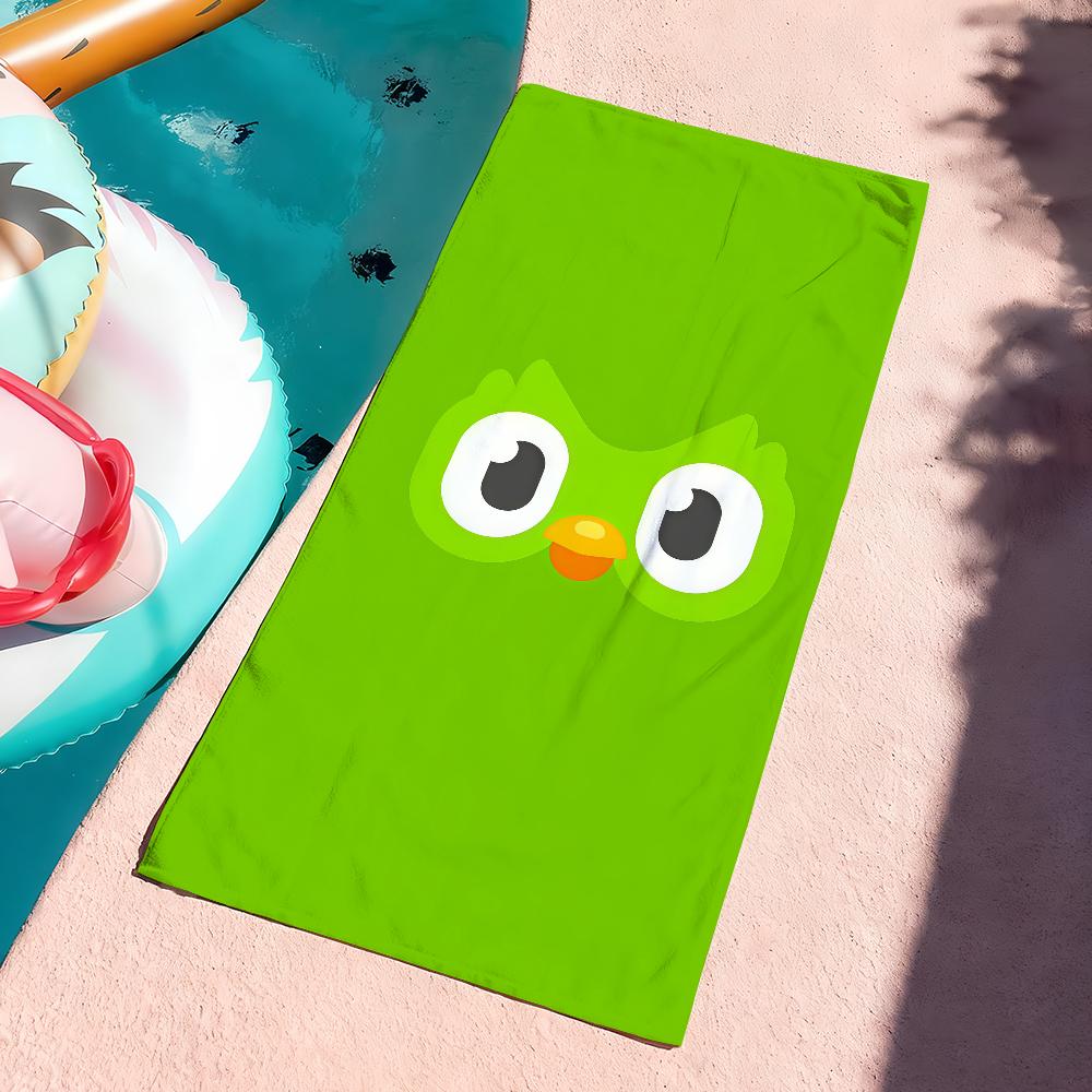 Мультяшное полотенце D-Duolingo для сушки, банное полотенце, подходит для легкого плавания, кемпинга, йоги, пляжа, активного отдыха