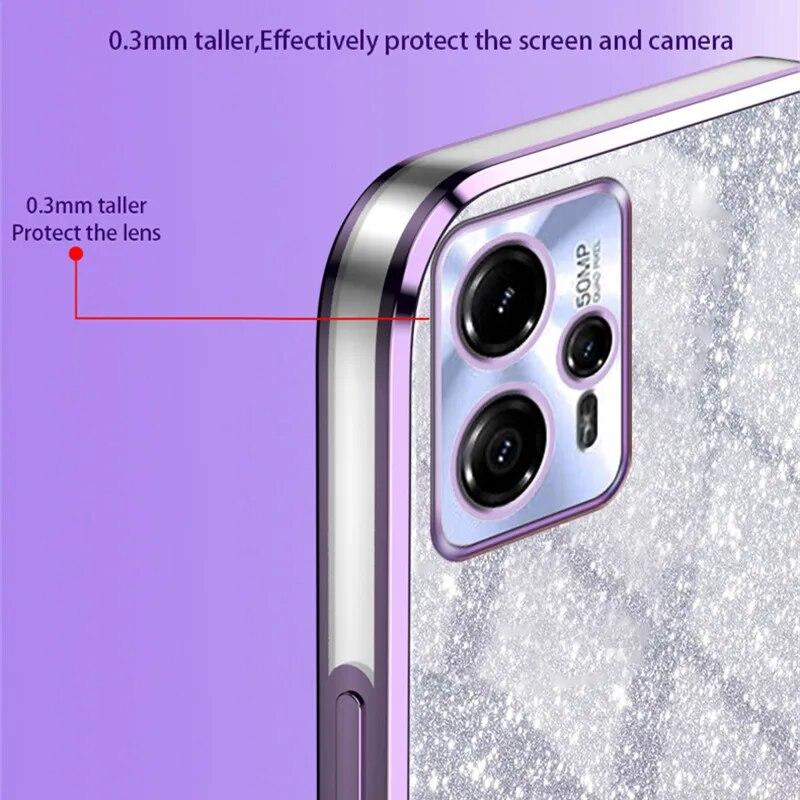 Роскошный чехол с градиентным блестящим покрытием для Moto G13 G23 G30 G32 G50 G60 G52 G53 G72 G73 G8 G9 Plus E20 E22 E32, силиконовая задняя крышка