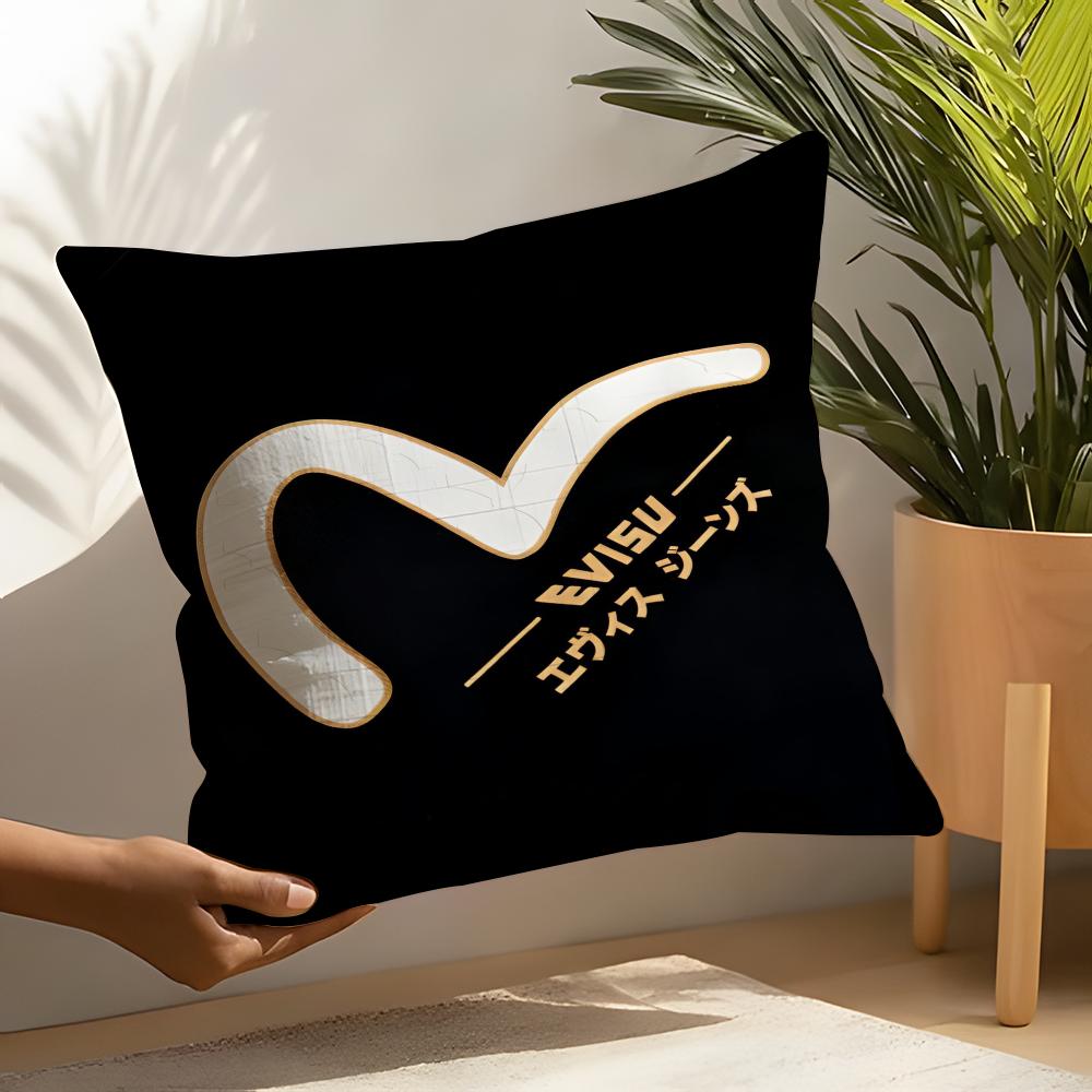 Evisu Pillow Case Linen Cushion Covers For Decorative Sofa Home Pillows Case Car Chair Pillows Cases