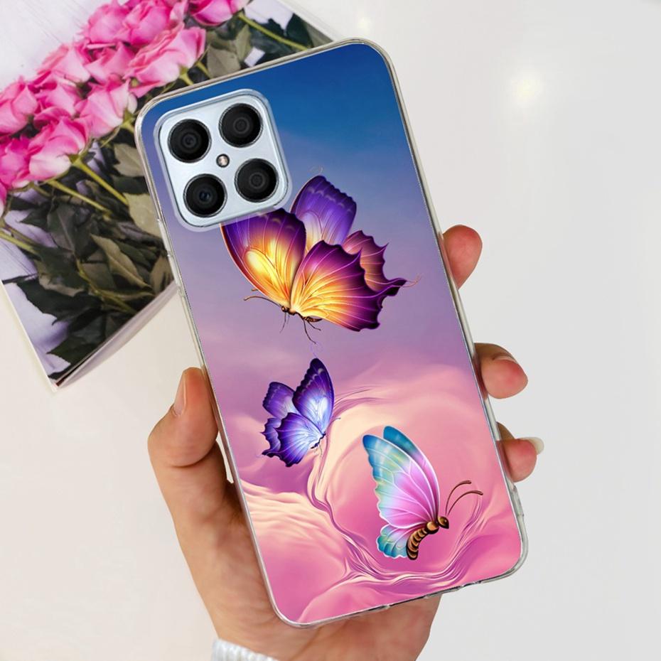 Красивый чехол с принтом для Honor X8 TFY-LX1 TFY-LX2 TFY-LX3 Мягкая задняя крышка из силикона TPU для чехлов телефона HonorX8 X 8 4G