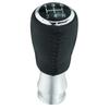 Lunsom 5 Speed Shift Knob Mt Car Shift Lever Leather Shift Knob for Manual Car (Black Stitching)