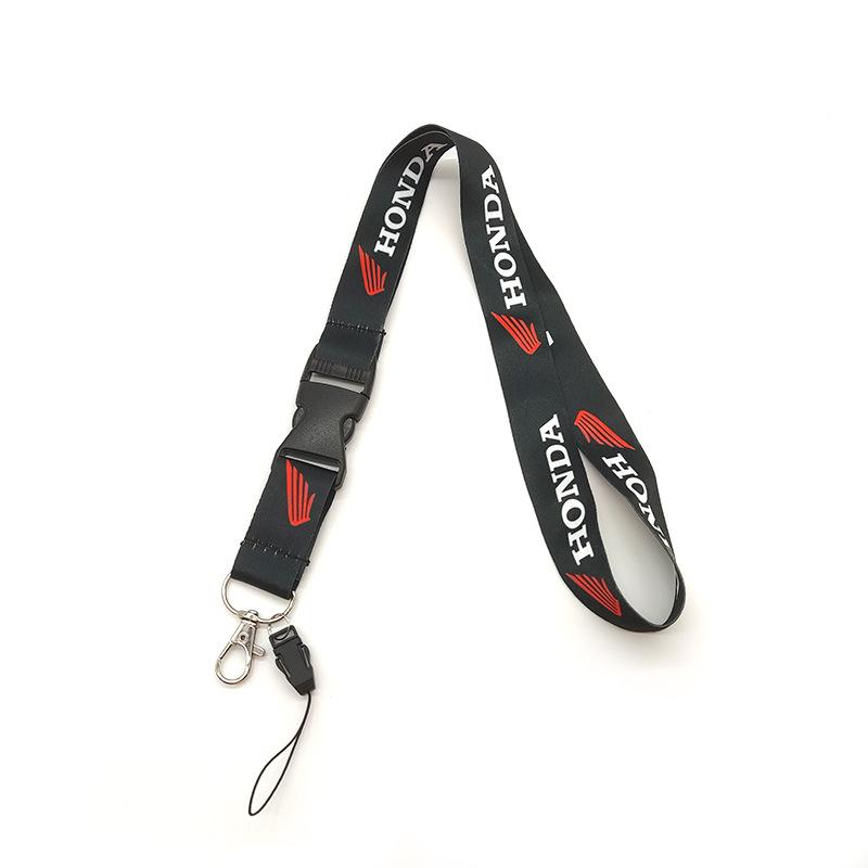 DGT2 Motorcycle Lanyard For Honda CB400 CB650 FCBF CBR25ORR CRF SH3O0 NC75O Nylon Neck halter Work Card Hanging Rope Key Keychain