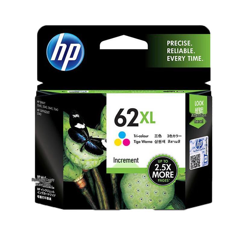 HP Цветной картридж высокой емкости 62XL