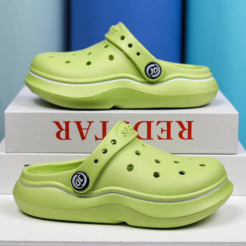 Fashion Children Sandals Anti Skid Clogs Boys Girls Summer Hole Water Toddler Shoes Baby Mules Rubber Kids Garden Beach Flats Slippers
