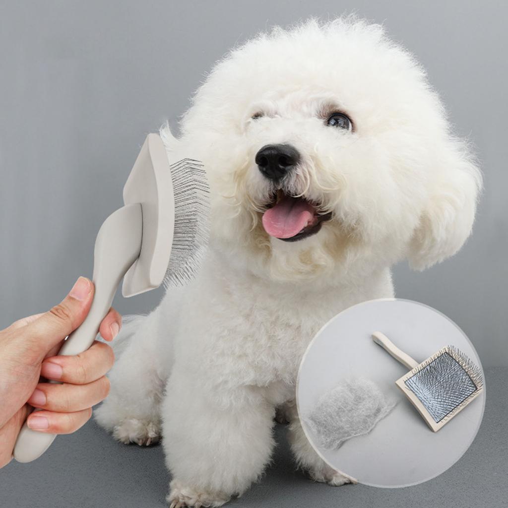 MultiPurpose Pet Grooming Comb Massage Brush With Comfortable Grip Handle Removes Dog Cats Shedding Furs Efficiently
