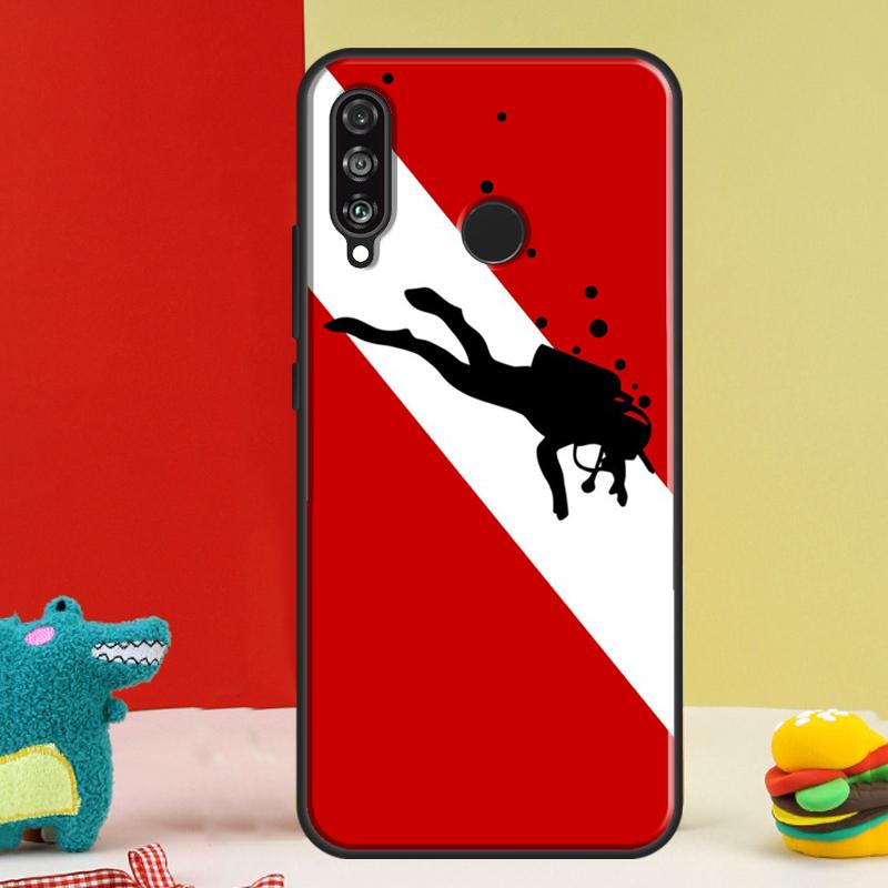 Флаг дайвера для Huawei Nova 9 10 SE 12i 12s 11i 5T Y91 Y90 Y60 Y70 Y72 Y61 P60 Pro P20 P30 P40 Lite Чехол