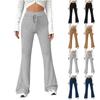 Женские брюки для отдыха на природе, йоги, упражнений, облегающие, с высокой посадкой и кулиской
