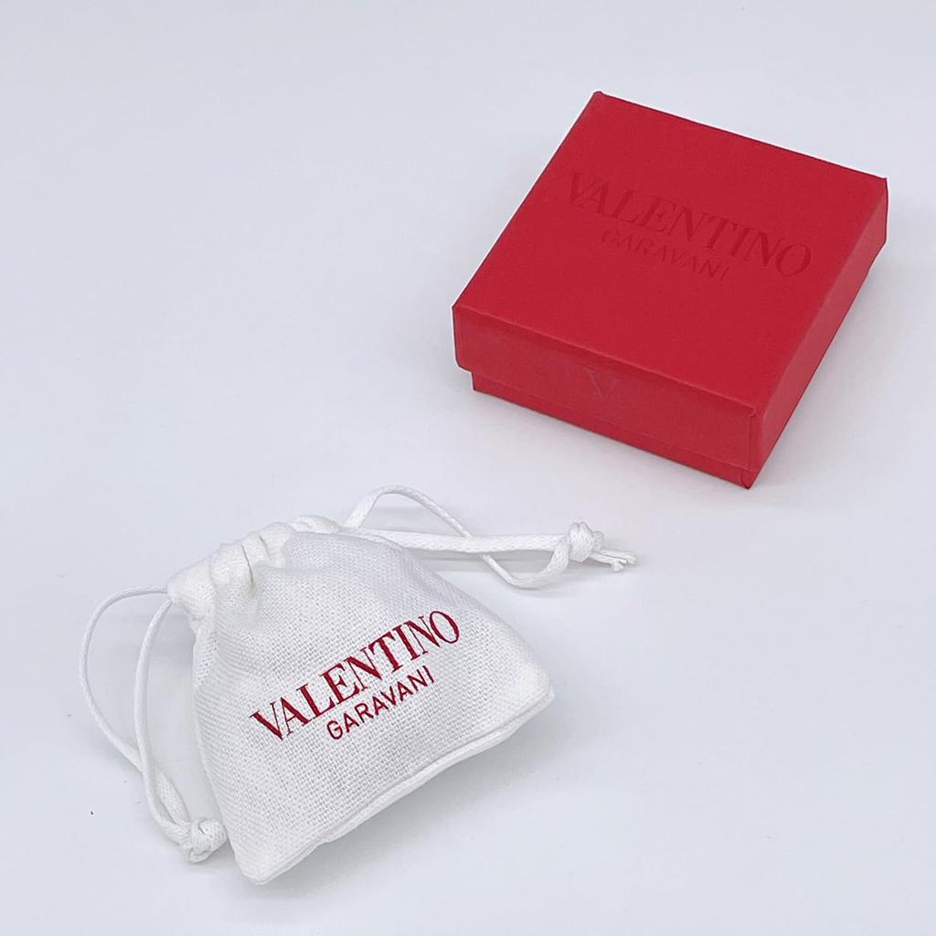 V Logo Signature Metal Crystal Necklace Pendant 5W2J0Q37 YCW MH5 [Valentino] Gold/Clear [Item]