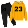 НЕТ:23 баскетбольная толстовка, спортивный комплект с капюшоном, весенне-осенняя детская толстовка + штаны, комплект из 2 предметов, милая толстовка для мальчиков и девочек от 4 до 14 лет