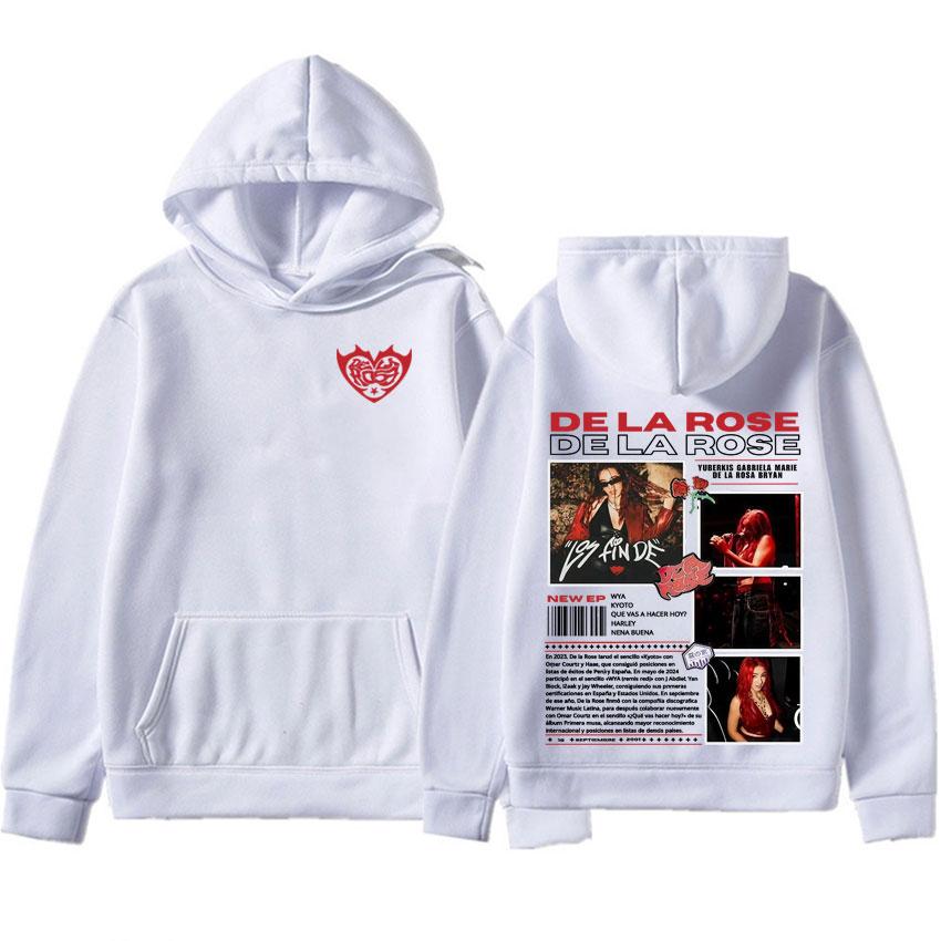 2025 De La Rose Album Fashion Printed Hoodies for Men and Women High Quality Punk Hoodies Harajuku Casual Warm Sweatshirts