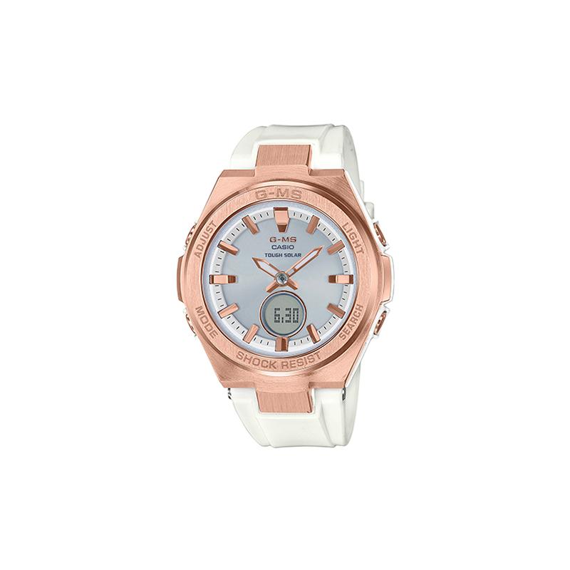 Casio CASIO Серия BABY-G Модные Деловые Спортивные Водонепроницаемые и Ударопрочные На солнечной батарее Кварцевый механизм Ремешок из смолы Японские и MSG-S200G-7APRD