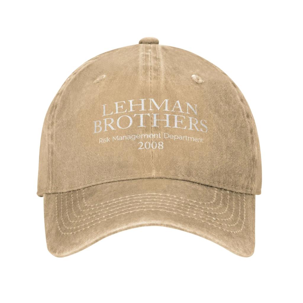 Lehman Brothers Risk Management Department 2008 Baseball Cap Retro Distressed Washed  Snapback Cap Unisex Outdoor Fit Hats Cap