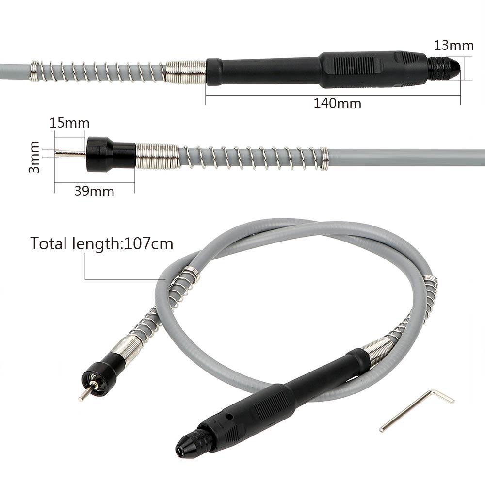 DIYWORK For Dremel 3000 Electrical Tools Accessories Soft Flex Shaft with 0.3-3.2mm Drill Chuck Handle Grinder Flexible Shaft