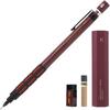 Механический карандаш Pentel Graph1000 Limited RingLeaf Ретро-цвет с ластиком, стержнями и оригинальной пеналом Бордовый Черный